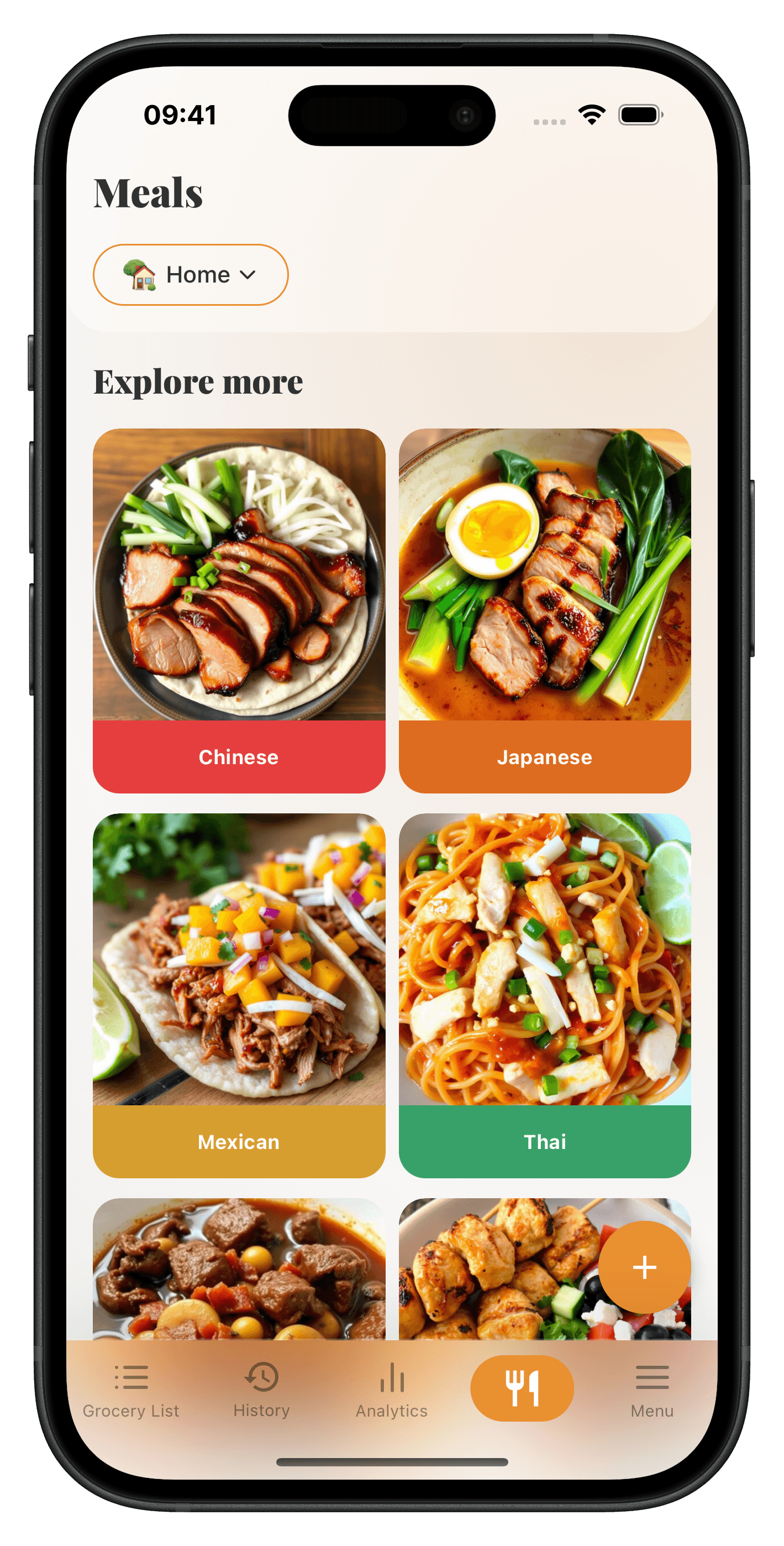 Explore cuisines and collections